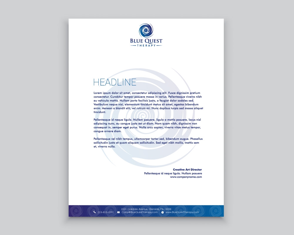 Blue Quest Therapy  logo design by Boomstudioz