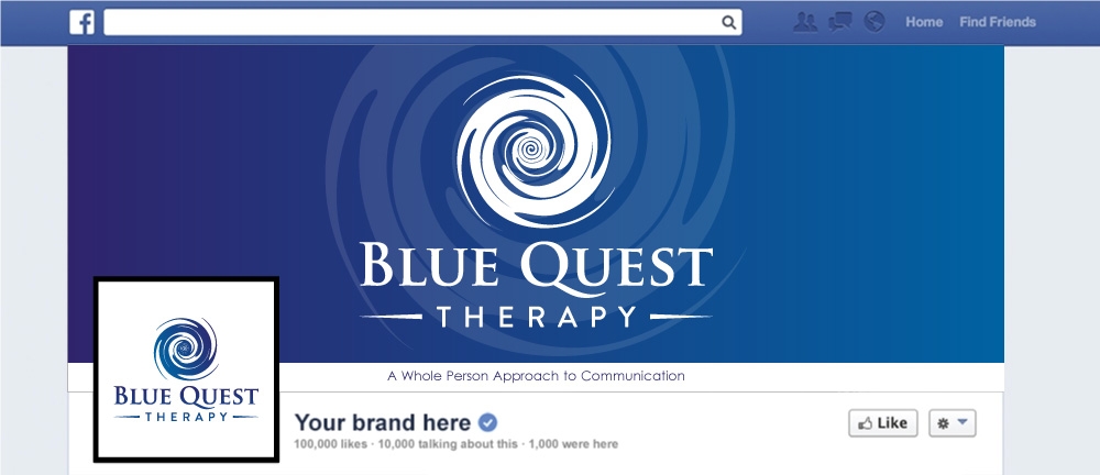 Blue Quest Therapy  logo design by Boomstudioz