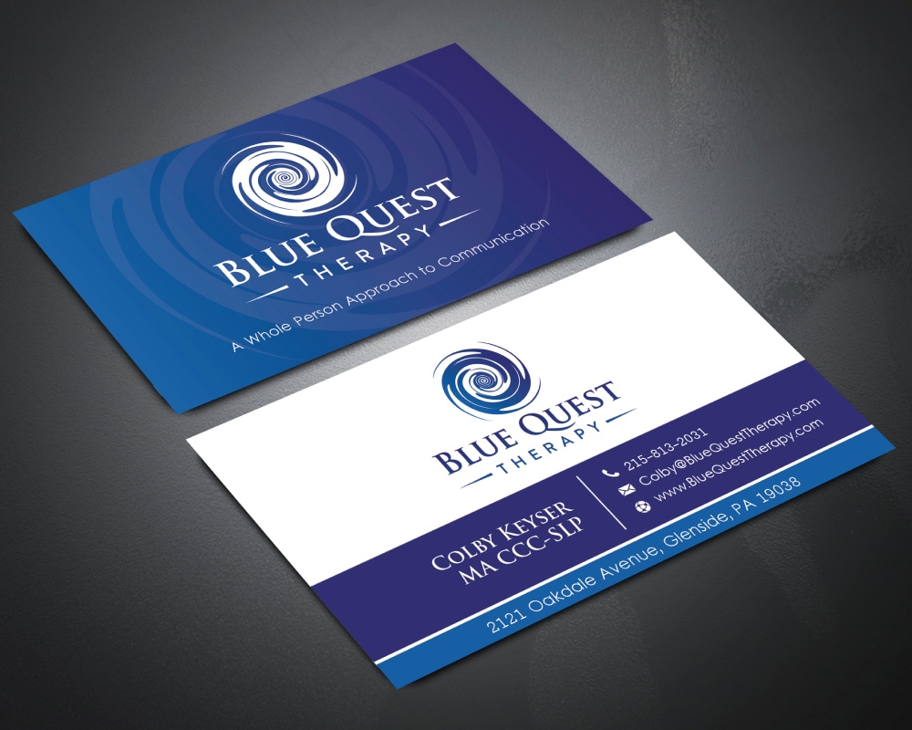 Blue Quest Therapy  logo design by Boomstudioz