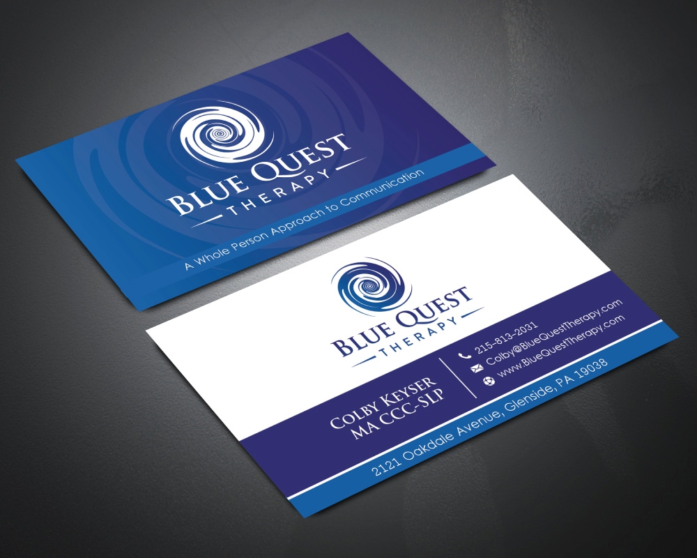 Blue Quest Therapy  logo design by Boomstudioz