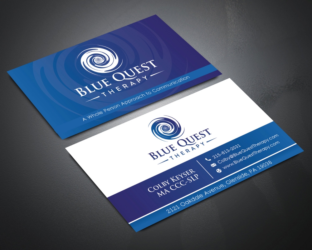 Blue Quest Therapy  logo design by Boomstudioz