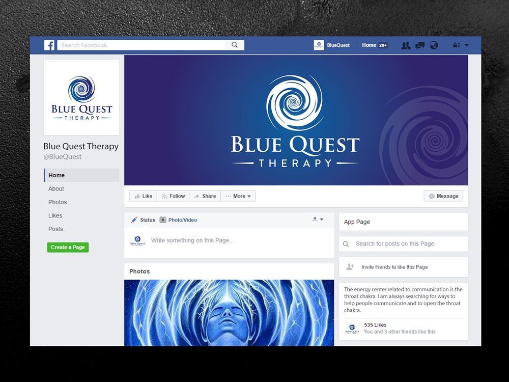 Blue Quest Therapy  logo design by akilis13