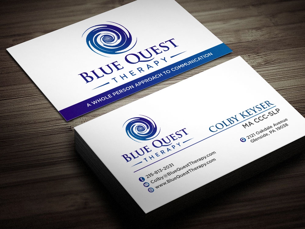 Blue Quest Therapy  logo design by scriotx