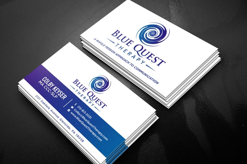 Blue Quest Therapy  logo design by scriotx