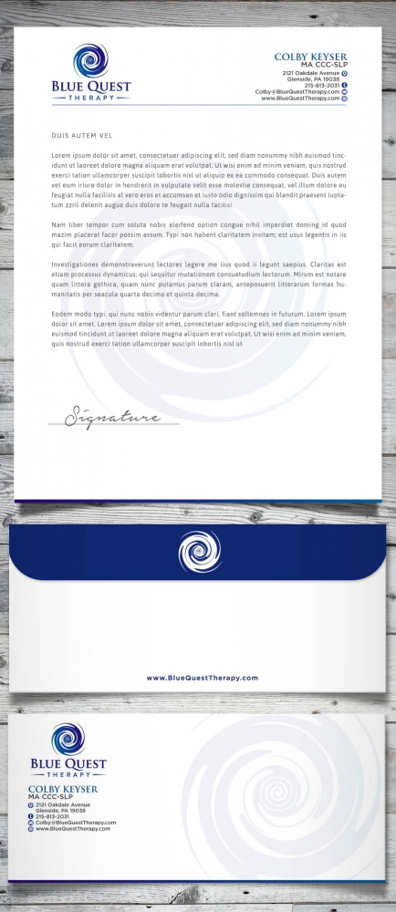 Blue Quest Therapy  logo design by scriotx