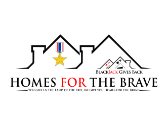 Blackjack Gives Back: Homes For The Brave logo design by Dhieko