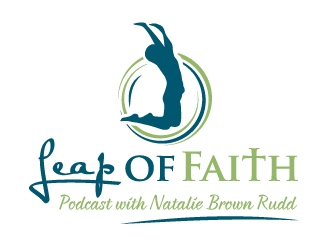 Leap of Faith Podcast with Natalie Brown Rudd logo design by akilis13
