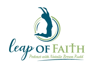 Leap of Faith Podcast with Natalie Brown Rudd logo design by akilis13
