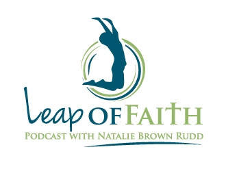 Leap of Faith Podcast with Natalie Brown Rudd logo design by akilis13