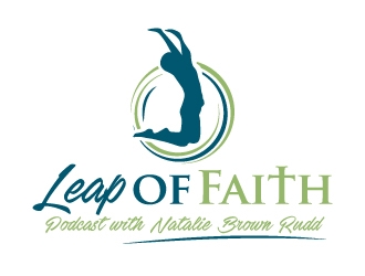 Leap of Faith Podcast with Natalie Brown Rudd logo design by akilis13