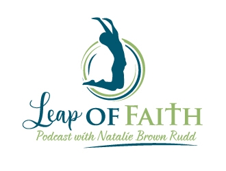 Leap of Faith Podcast with Natalie Brown Rudd logo design by akilis13