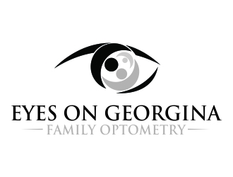 Eyes On Georgina -  Family Optometry logo design by ElonStark