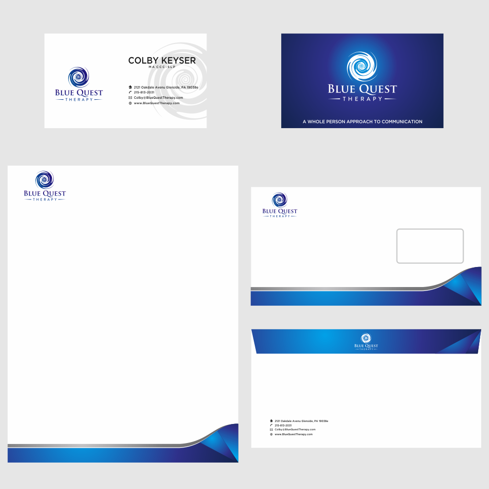 Blue Quest Therapy  logo design by afra_art