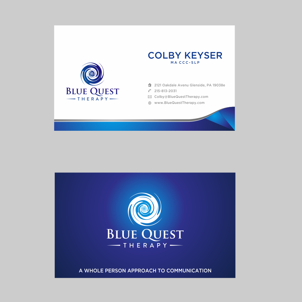 Blue Quest Therapy  logo design by afra_art