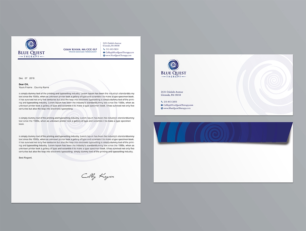 Blue Quest Therapy  logo design by aamir