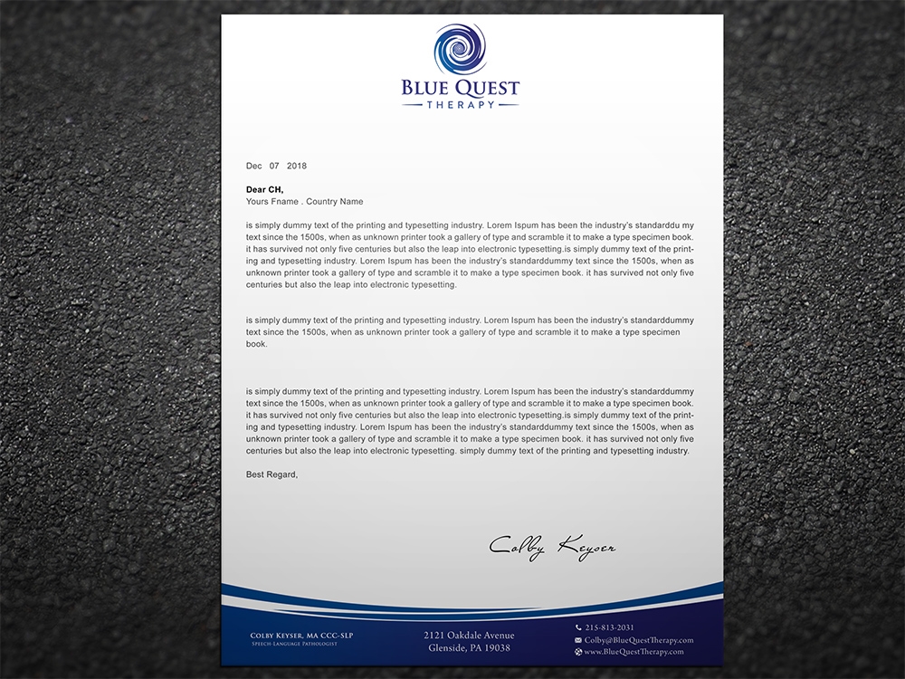 Blue Quest Therapy  logo design by aamir
