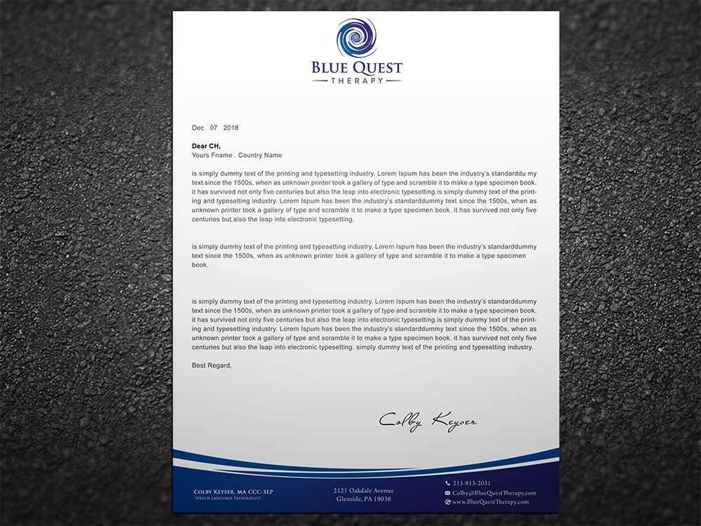 Blue Quest Therapy  logo design by aamir