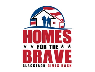 Blackjack Gives Back: Homes For The Brave logo design by shere