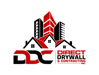 Direct Drywall & Contracting Inc. logo design by pakNton