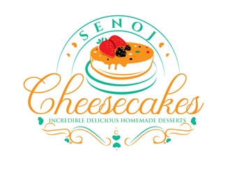 Senoj Cheesecakes logo design by shere