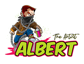 Albert The Artist logo design by Optimus
