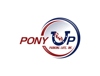 Pony Up Parking Lots, Inc logo design by giphone