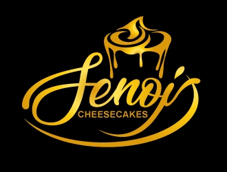 Senoj Cheesecakes logo design by logoviral