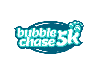 bubble chase 5k logo design by shadowfax