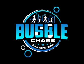 bubble chase 5k logo design by JJlcool