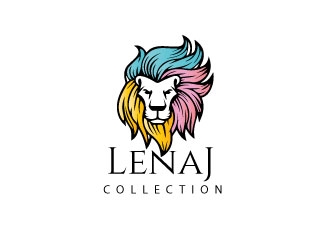 LenaJ COLLECTION. logo design by heba