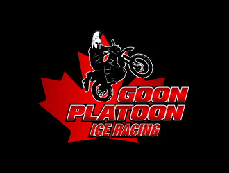 Goon Platoon Ice Racing logo design by beejo