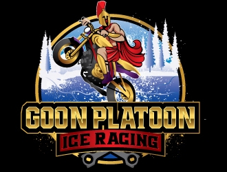 Goon Platoon Ice Racing logo design by Suvendu