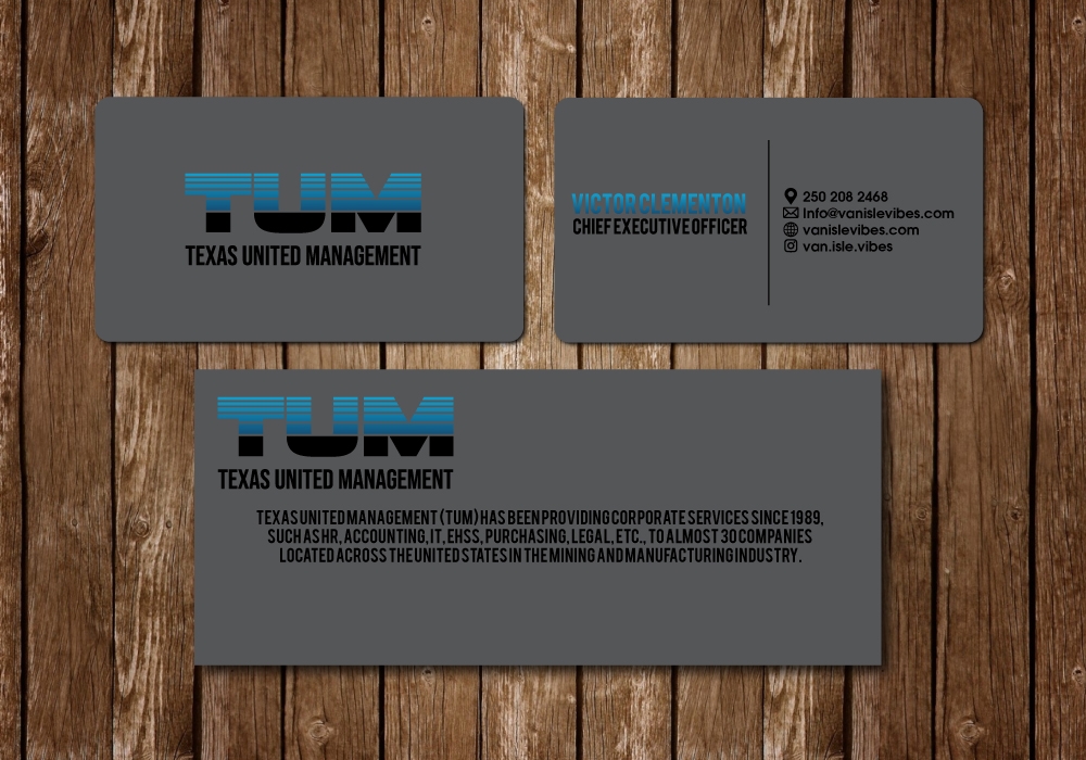 (TUM) Texas United Management Corp. logo design by ElonStark