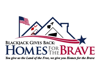 Blackjack Gives Back: Homes For The Brave logo design by jaize