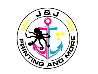 J & J printing and more logo design by ElonStark