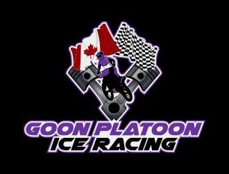 Goon Platoon Ice Racing logo design by Kruger