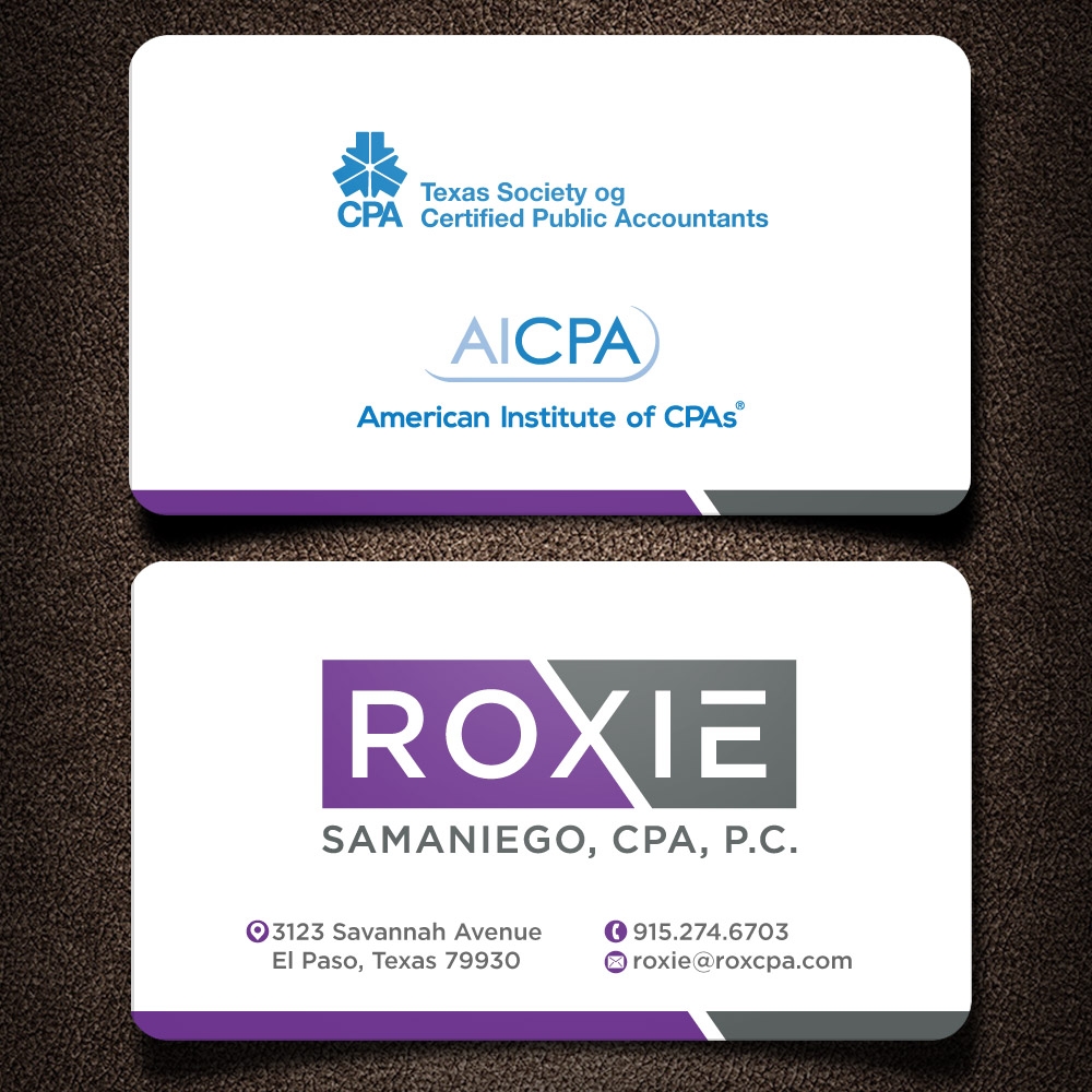 Roxie Samaniego, CPA, P.C. logo design by scriotx