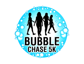 bubble chase 5k logo design by done