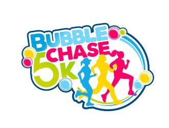 bubble chase 5k logo design by veron