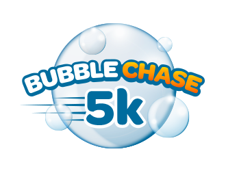 bubble chase 5k logo design by BeDesign