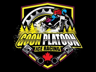Goon Platoon Ice Racing logo design by shere