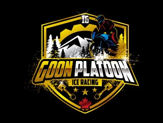 Goon Platoon Ice Racing logo design by shere
