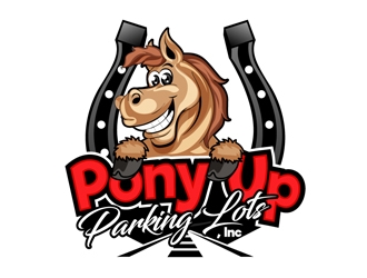 Pony Up Parking Lots, Inc logo design by DreamLogoDesign