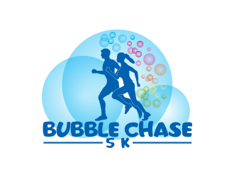 bubble chase 5k logo design by giphone
