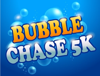 bubble chase 5k logo design by ManishKoli