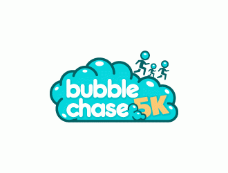 bubble chase 5k logo design by lestatic22