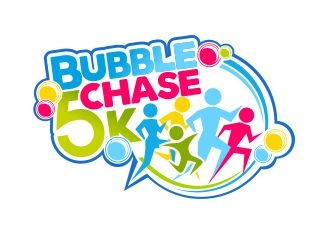 bubble chase 5k logo design by veron