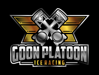 Goon Platoon Ice Racing logo design by imagine