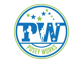 Posey Works  logo design by Suvendu