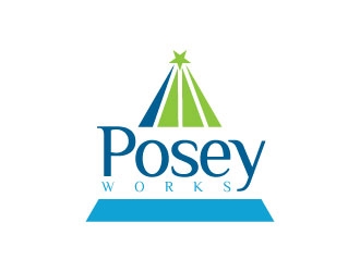 Posey Works  logo design by sanworks